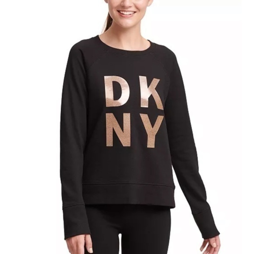 DKNY Sport Metallic-Logo Terry Sweatshirt